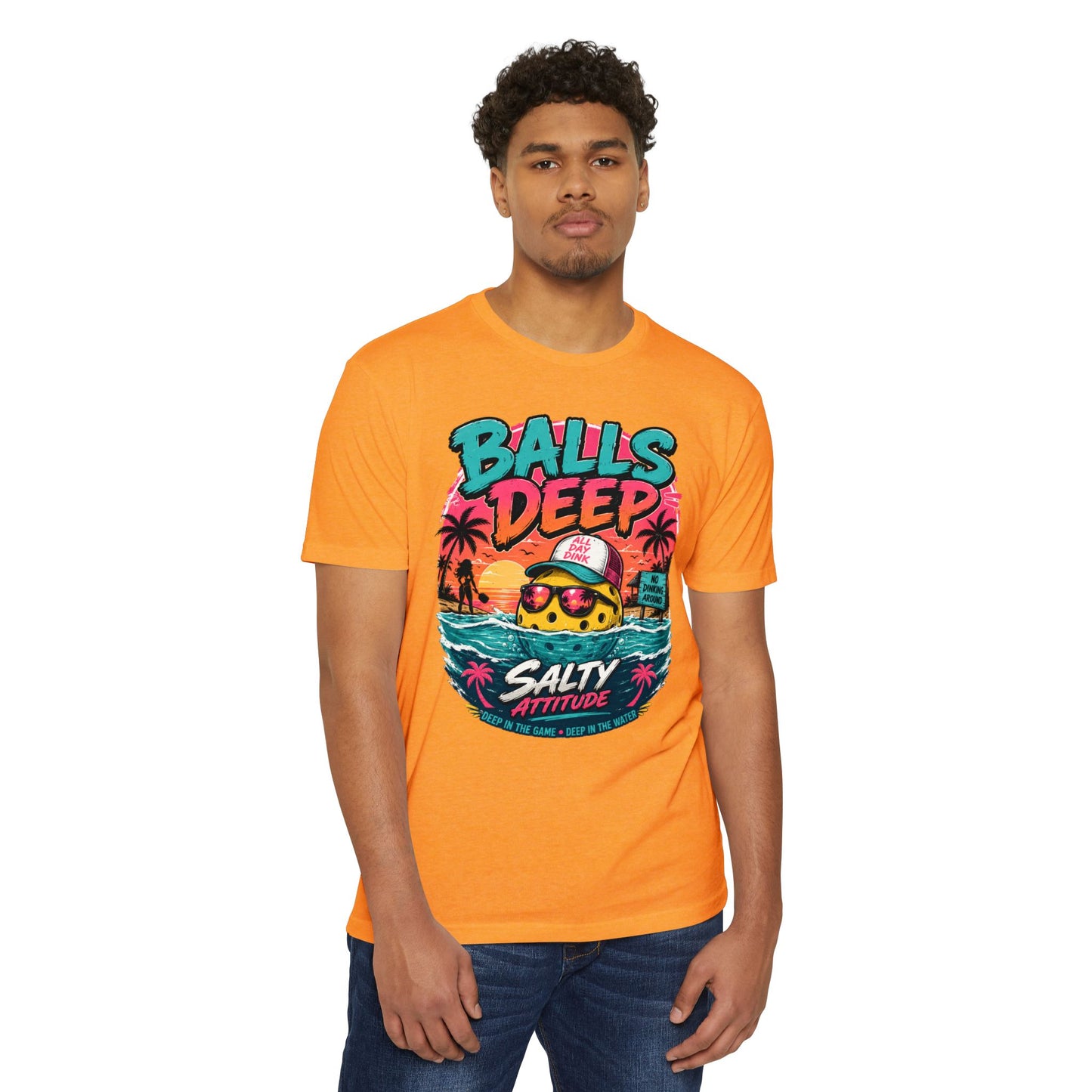 Beach  T-Shirt — "Balls Deep" Salty Attitude Summer Tee