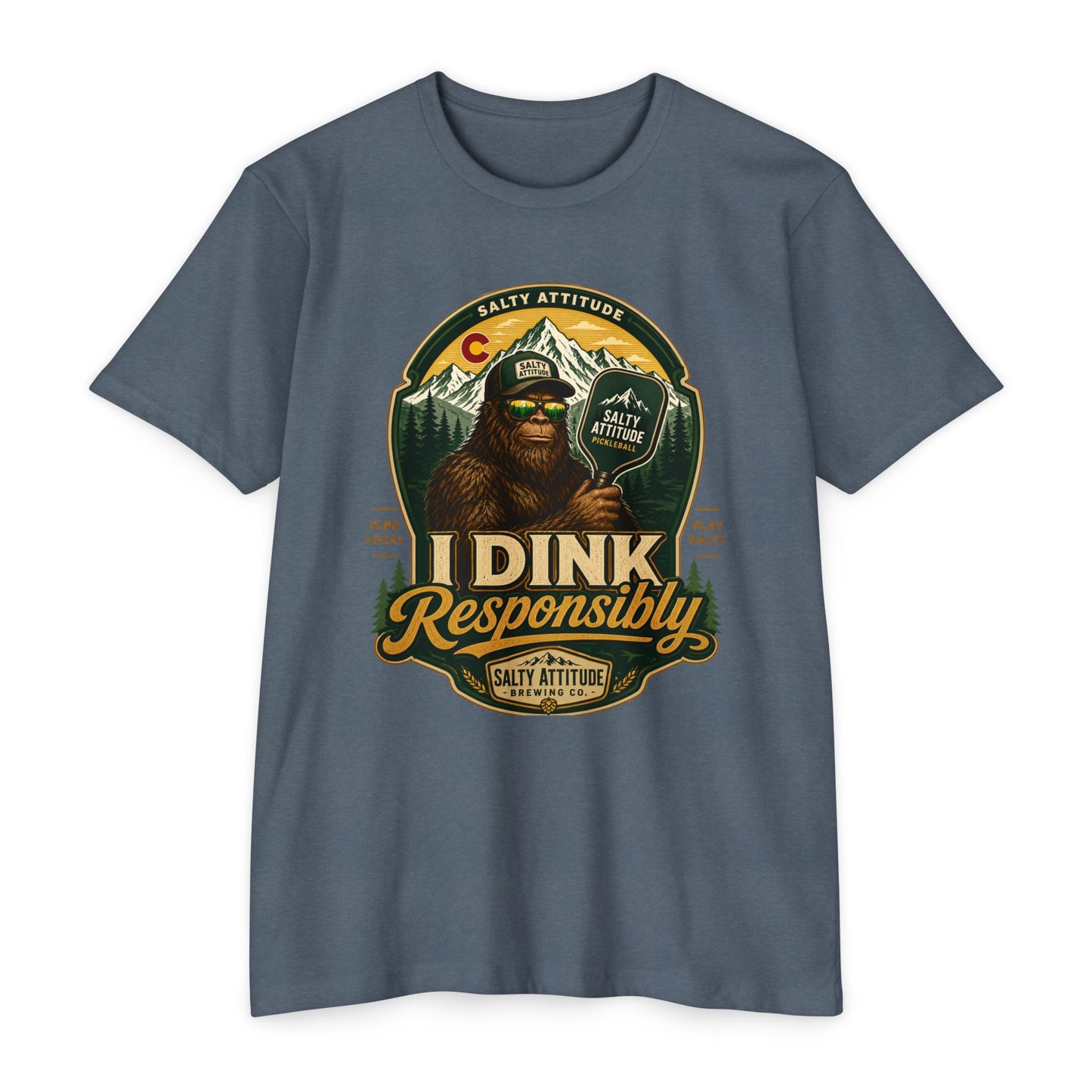 I Dink Responsibly T-Shirt — Funny Salty Attitude Pickleball Graphic Tee