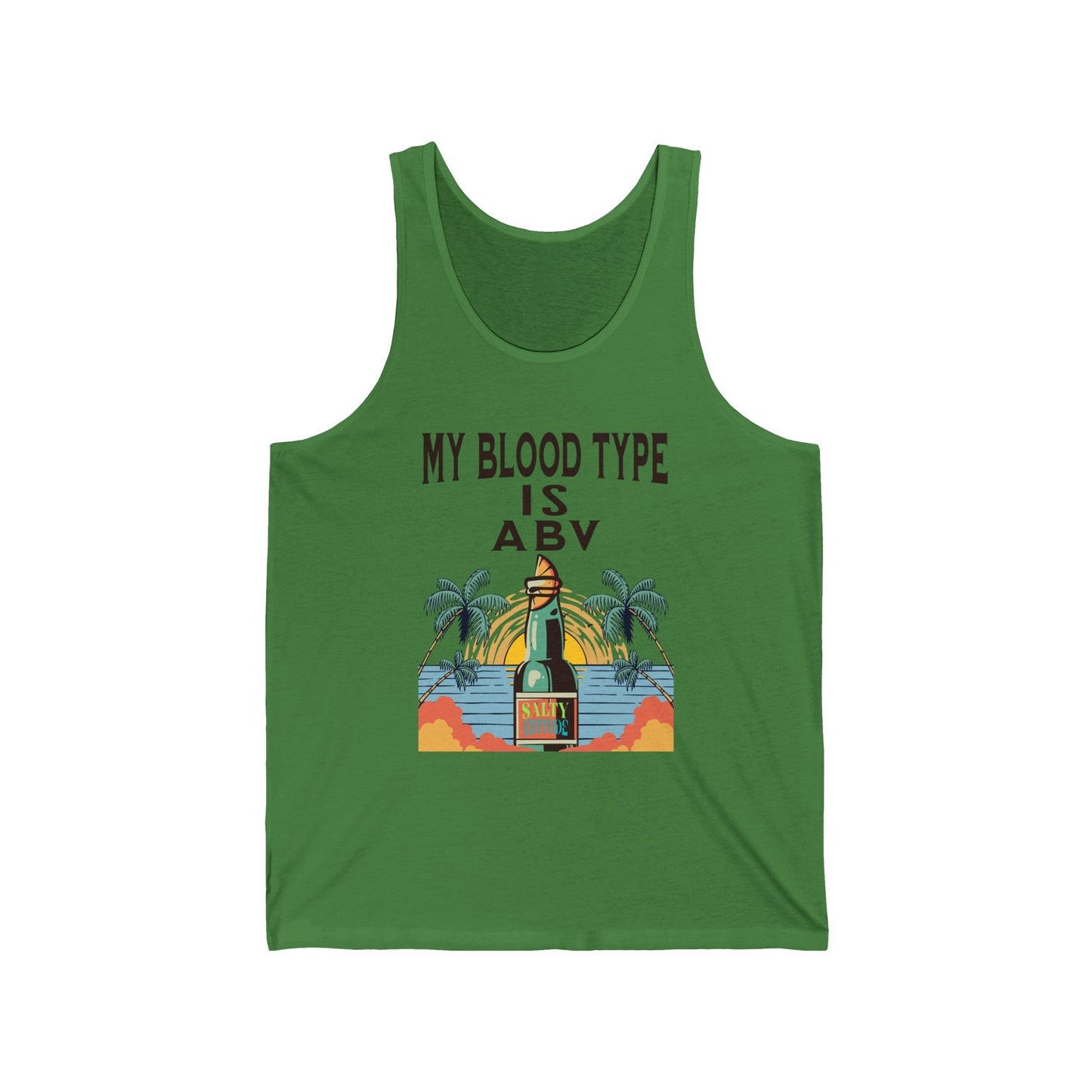 My Blood Type Is ABV Tank Top — Funny Beer Beach Graphic Tank