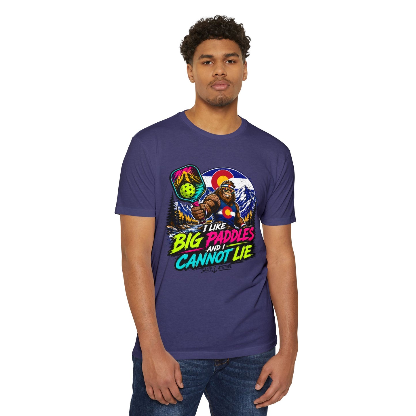 Pickleball T-Shirt — "I Like Big Paddles and I Cannot Lie" Retro Graphic