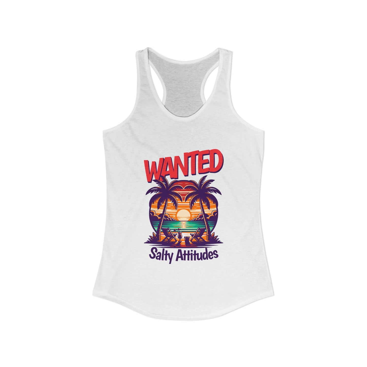 Wanted Salty Attitudes Summer Shirt, Beachwear, Women's Tropical Tank Top