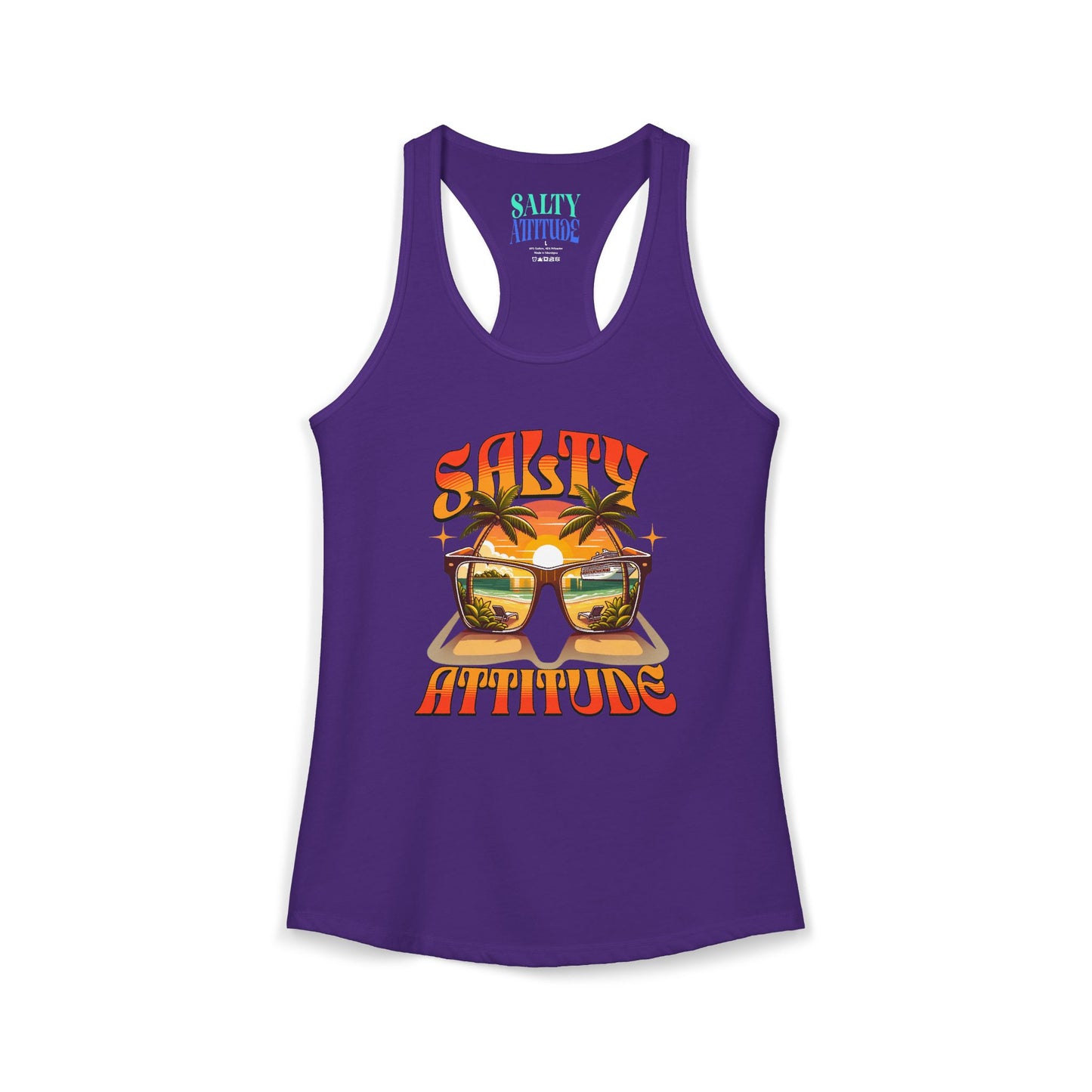Salty Attitude Sunglass - Women's Ideal Racerback Tank