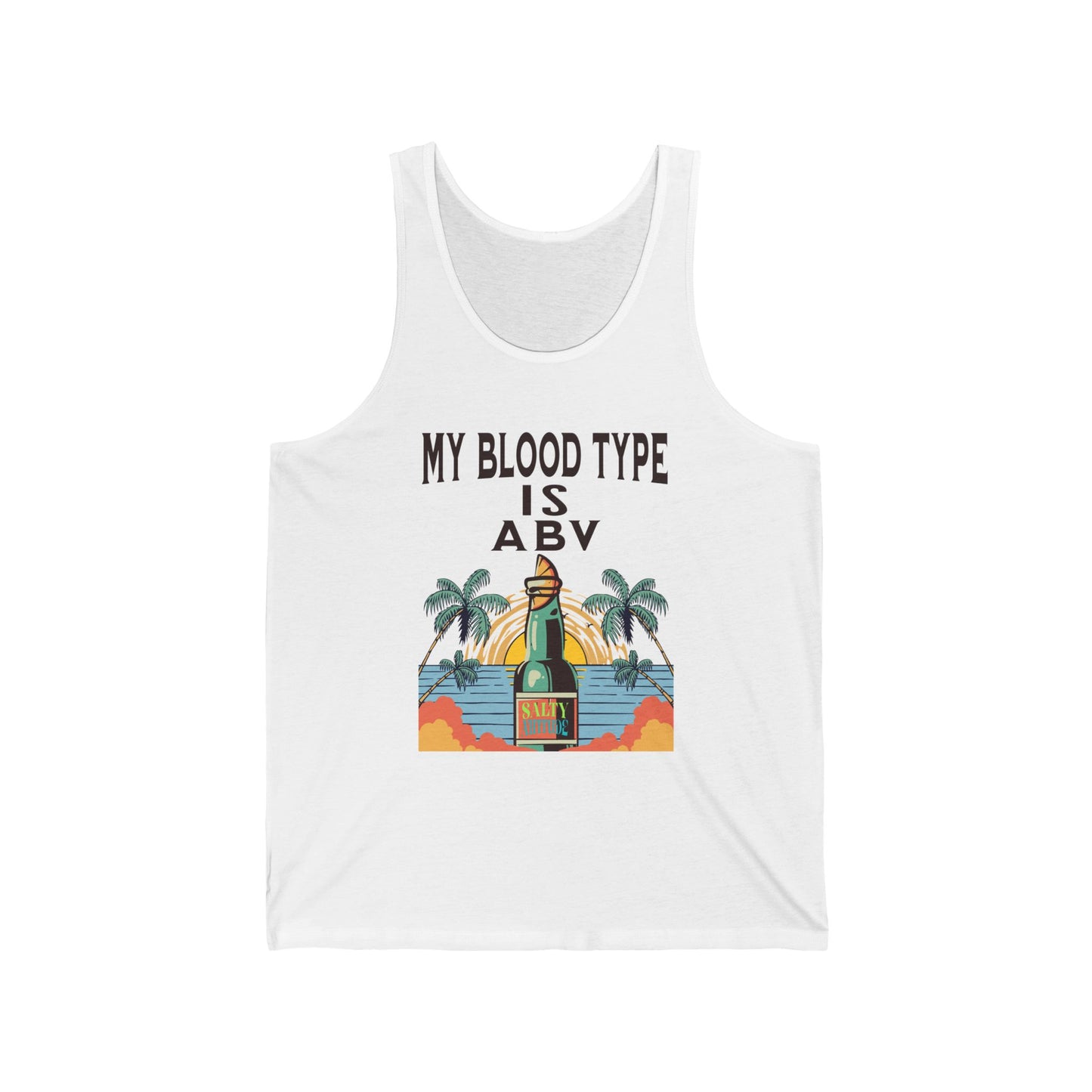 My Blood Type Is ABV Tank Top — Funny Beer Beach Graphic Tank