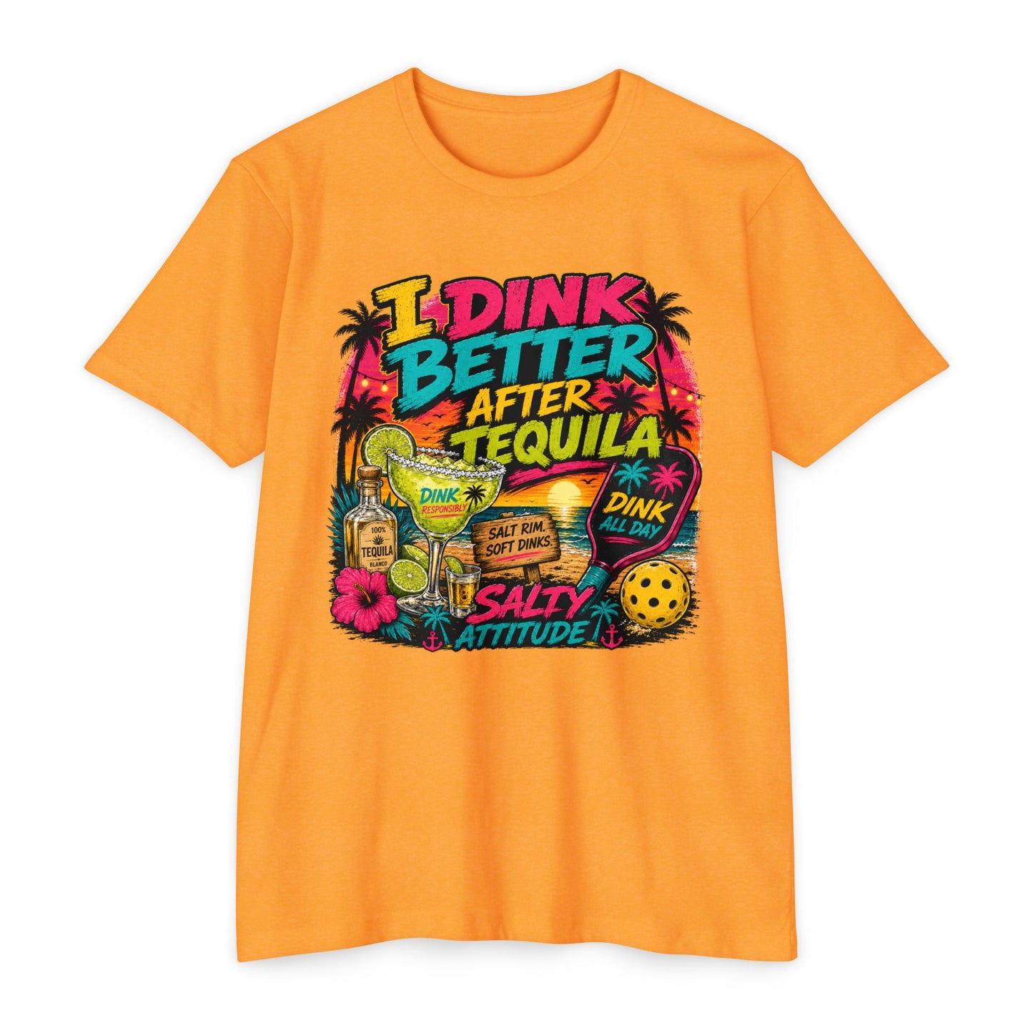 I Drink Better After Tequila T-Shirt — Salty Attitude Tropical Party Tee