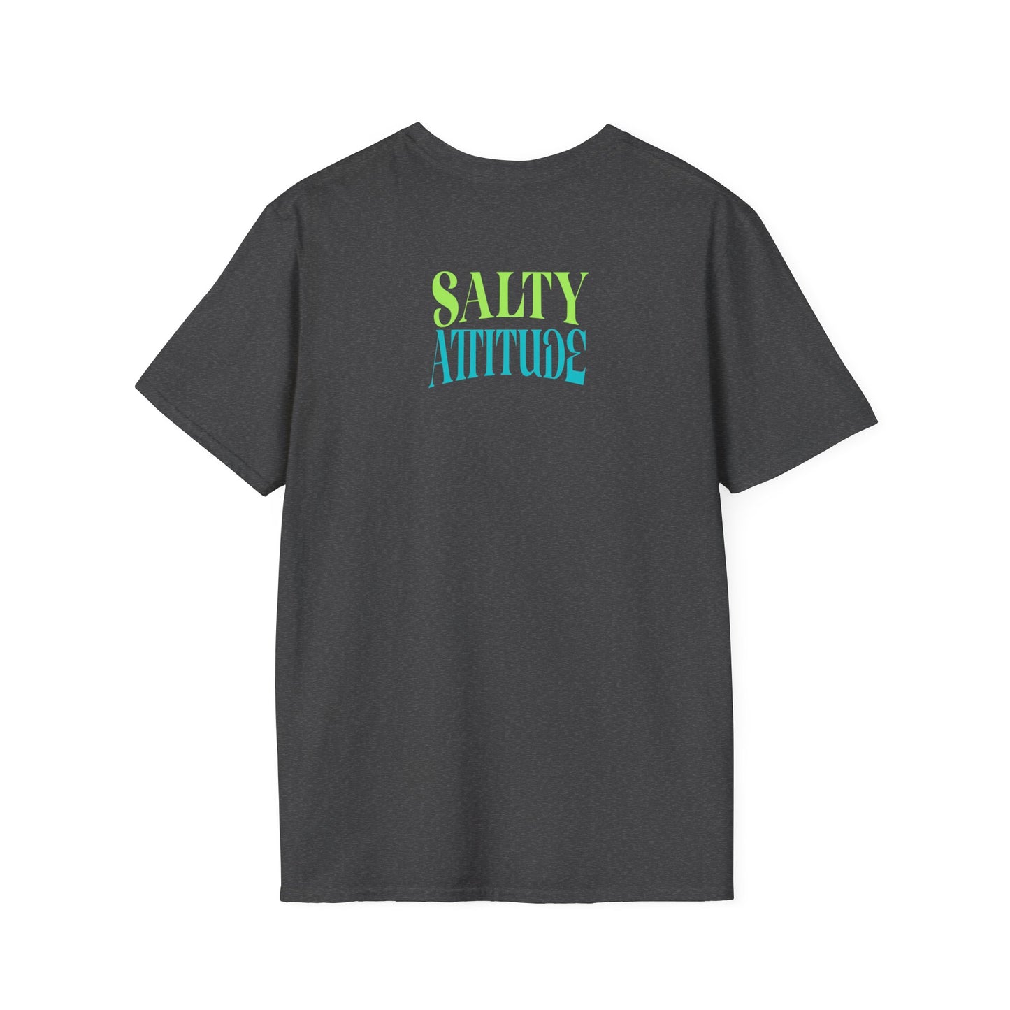 Salty Attitude Beach T-Shirt — Coastal Vacation Shirt with Sunglasses & Palm Icons