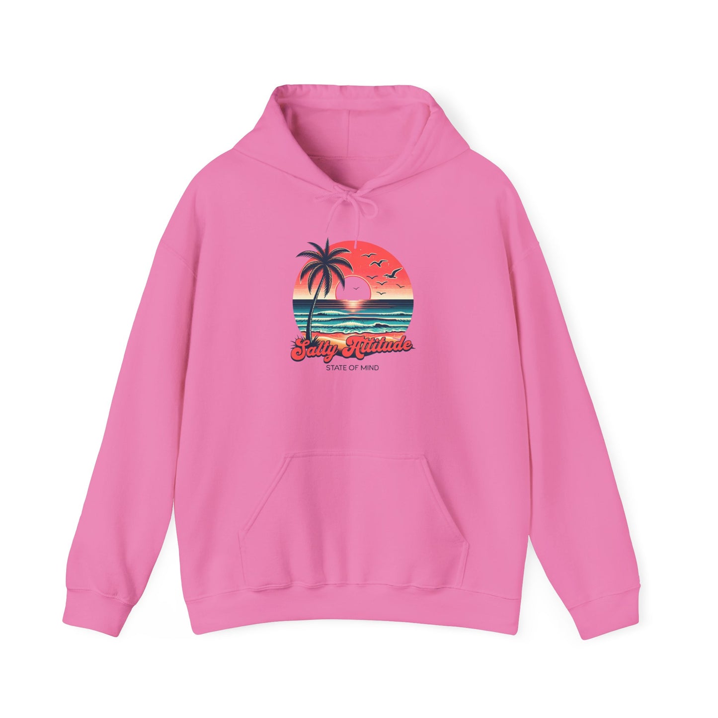 Salty Attitude Hoodie, Coastal Vibe Pullover, Beach Lover Sweatshirt,