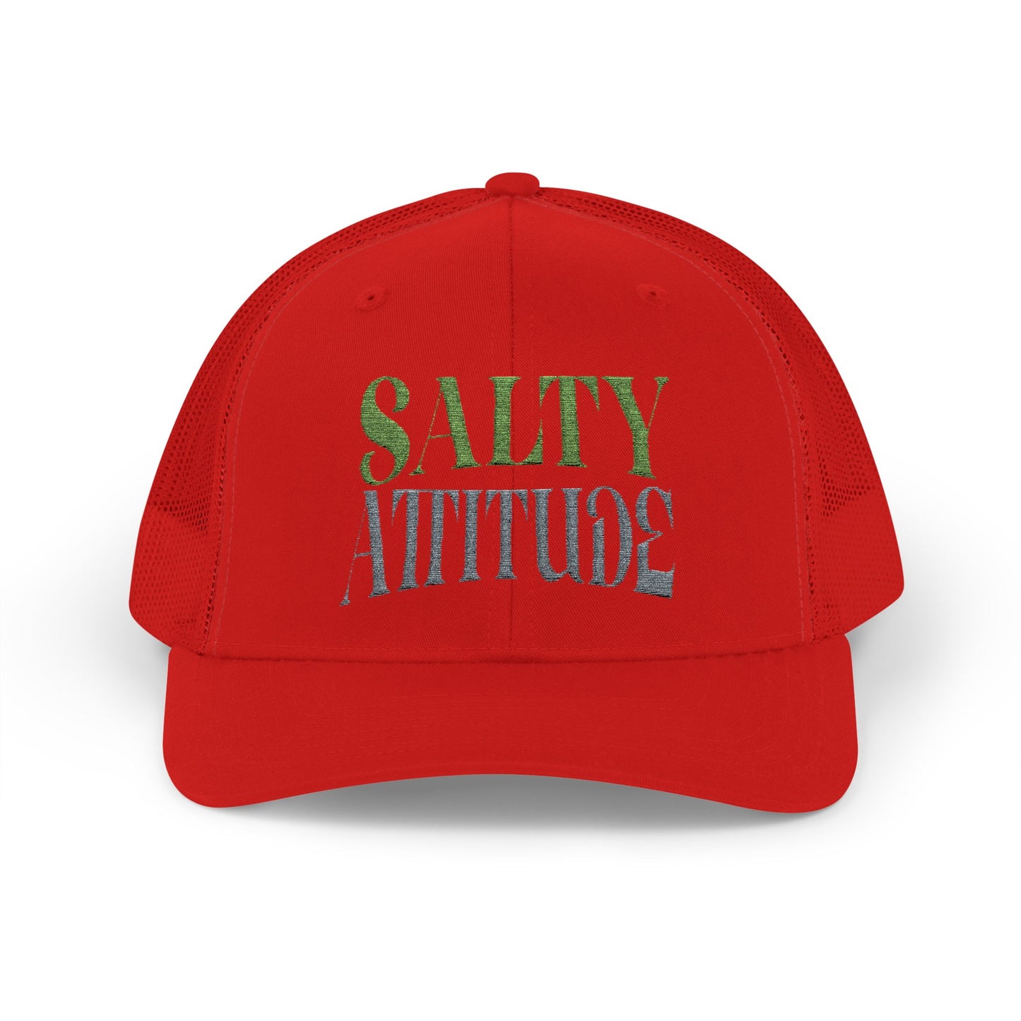 Salty Attitude Snapback Trucker Cap — Beachy, Sassy Mesh Hat for Coastal Lovers