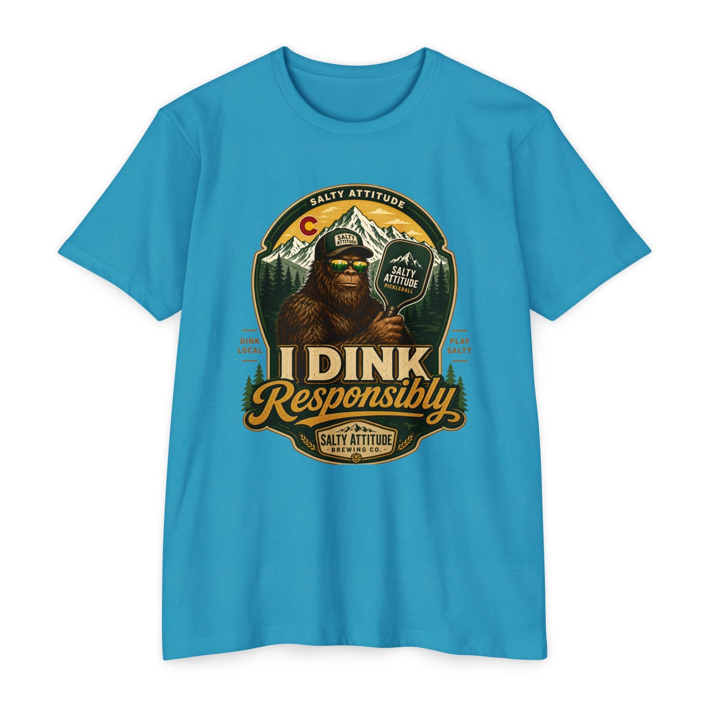 I Dink Responsibly T-Shirt — Funny Salty Attitude Pickleball Graphic Tee