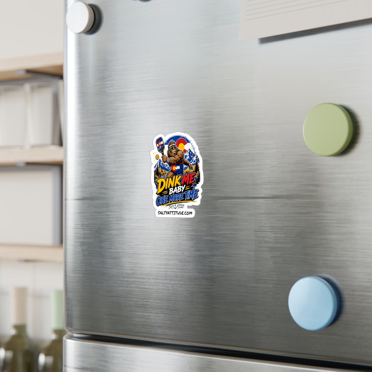 Paddle Sasquatch Sticker — "Dink Me Baby One More Time" Colorado Vinyl Decal