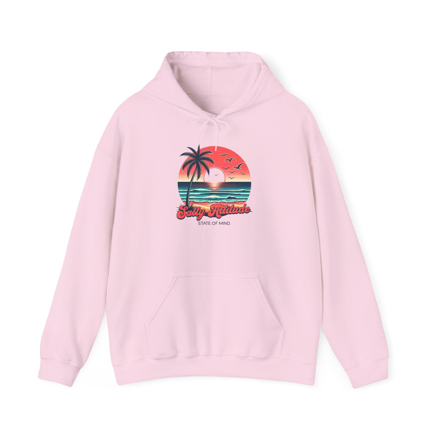 Salty Attitude Hoodie, Coastal Vibe Pullover, Beach Lover Sweatshirt,