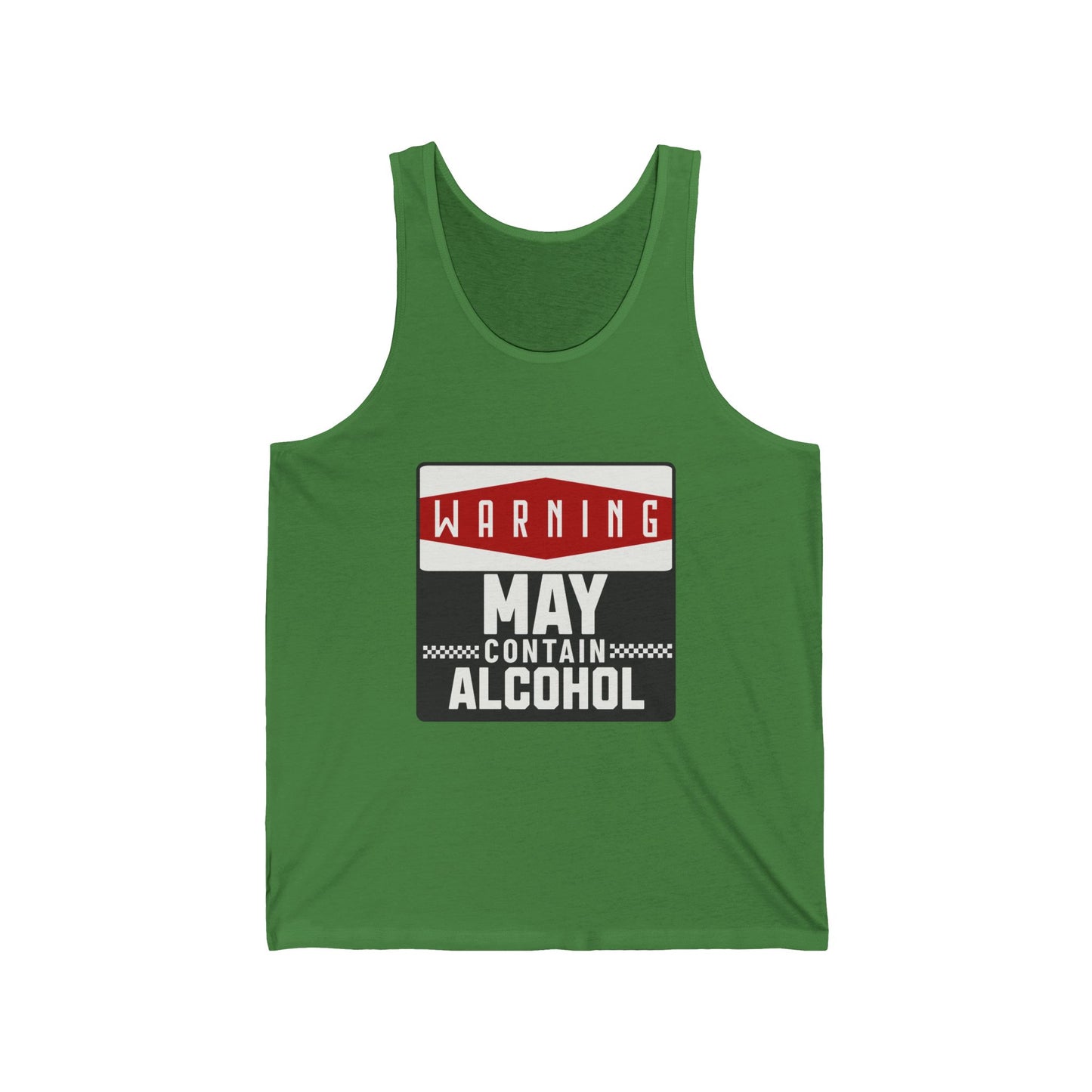 Warning: May Contain Alcohol Tank Top — Funny Bar Party Summer Beach Vest