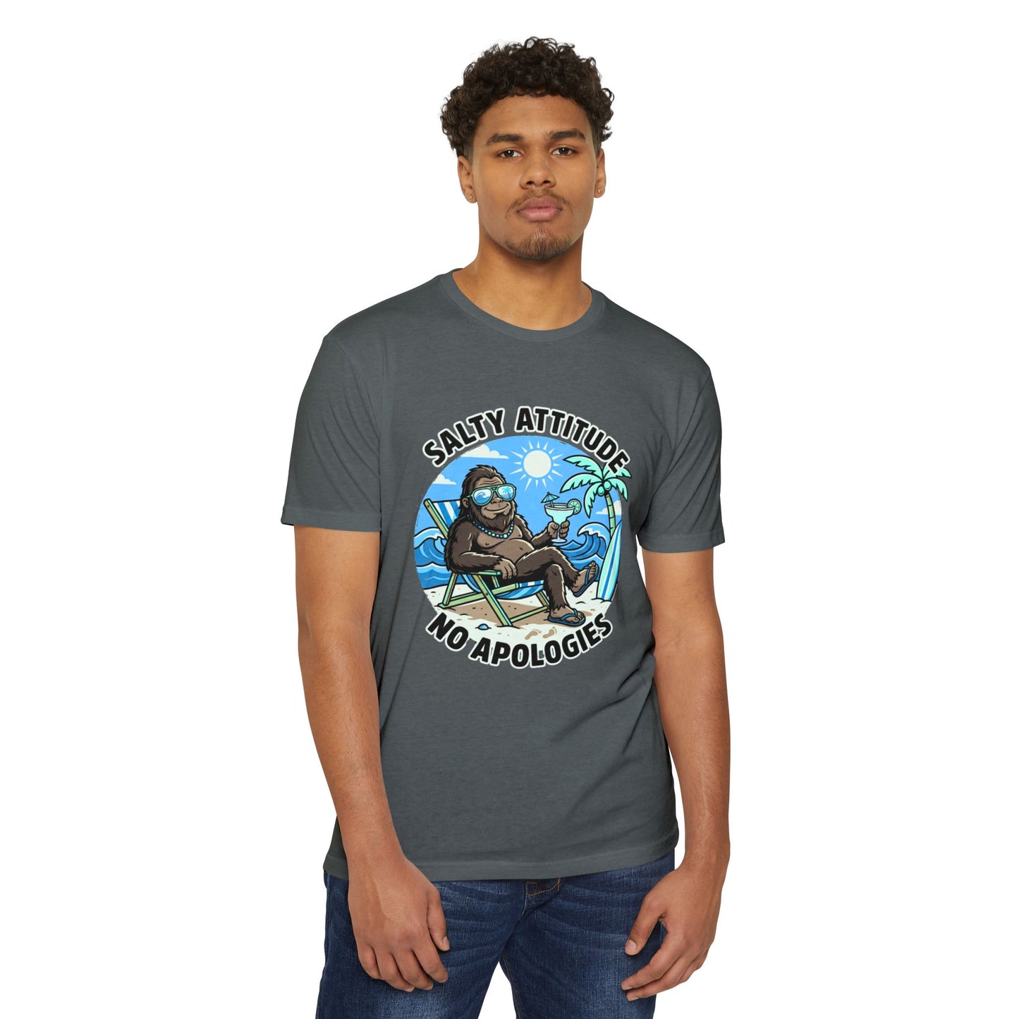 Big Foot — "Salty Attitude, No Apologies" Beach Graphic Tee