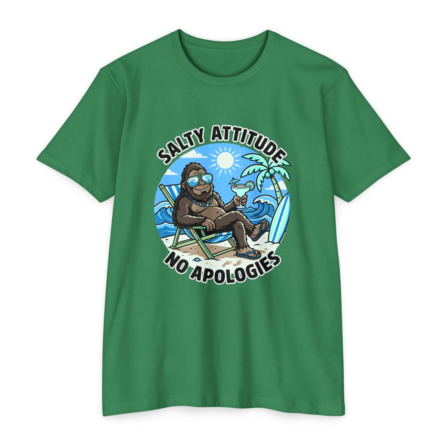 Big Foot — "Salty Attitude, No Apologies" Beach Graphic Tee