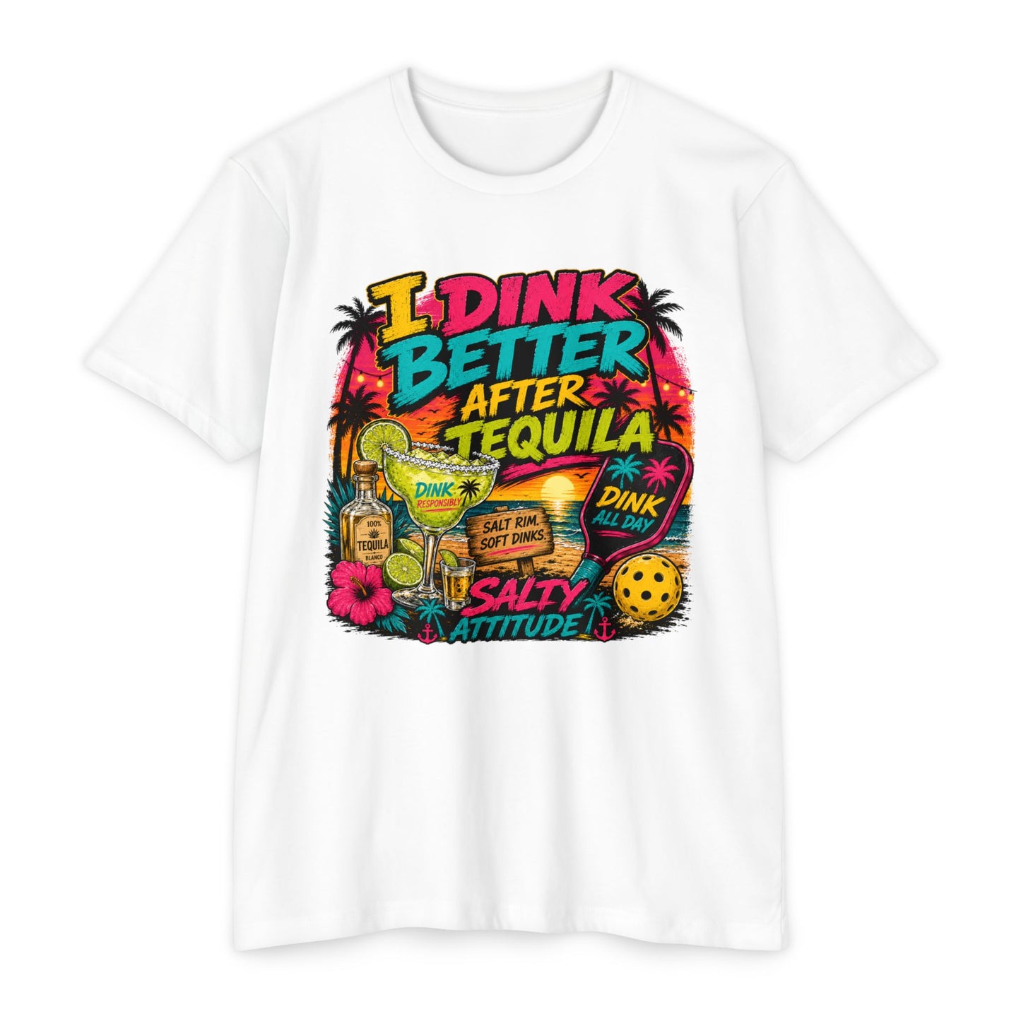 I Drink Better After Tequila T-Shirt — Salty Attitude Tropical Party Tee