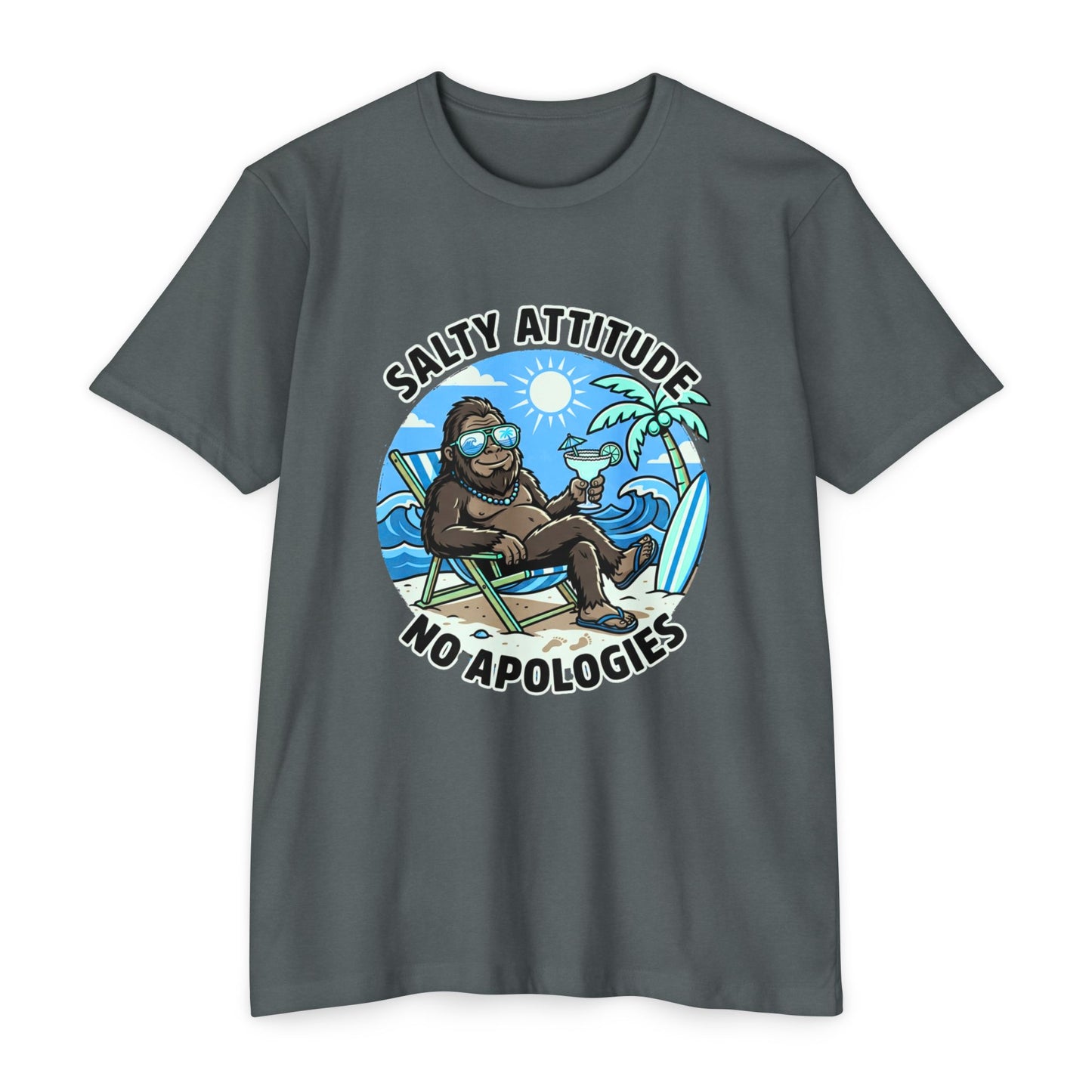 Big Foot — "Salty Attitude, No Apologies" Beach Graphic Tee