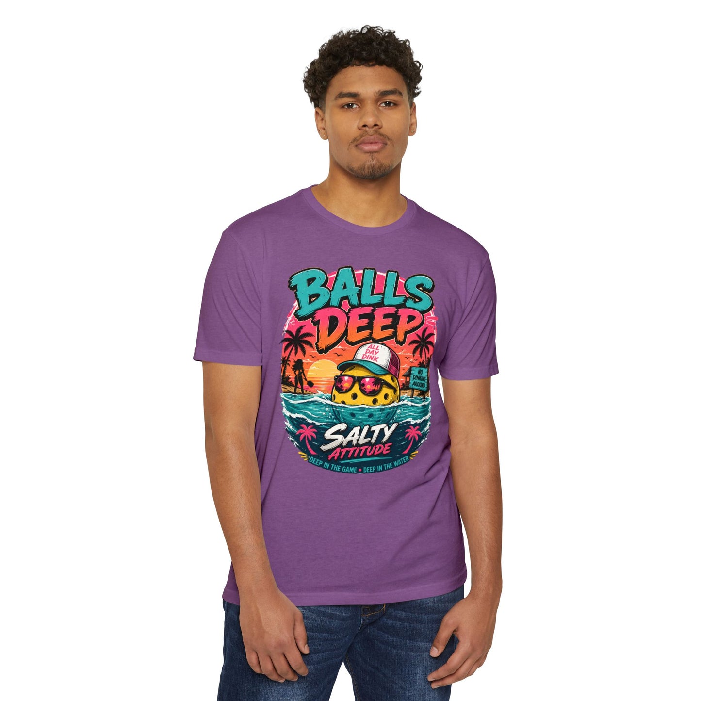 Beach  T-Shirt — "Balls Deep" Salty Attitude Summer Tee