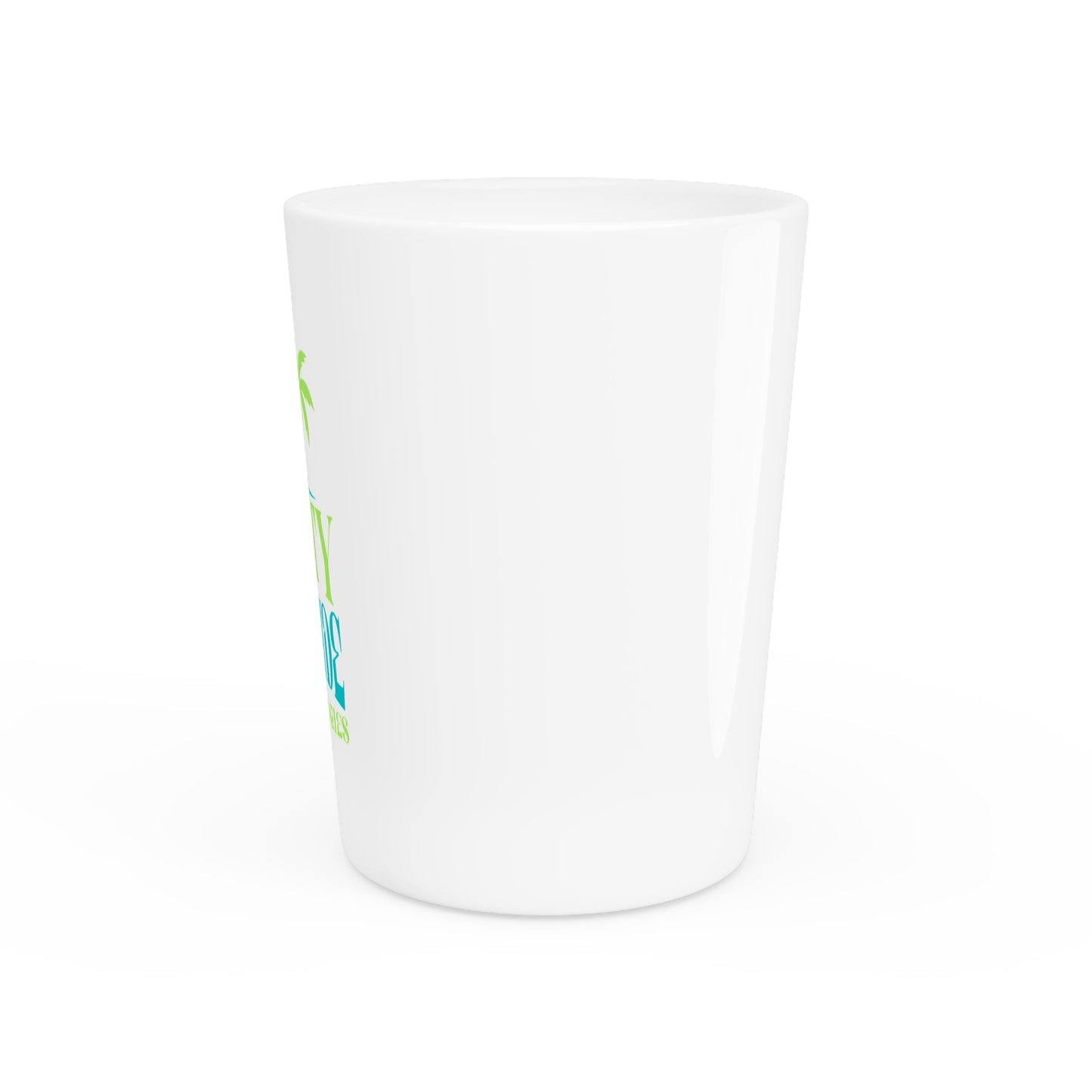 Salty Attitude Shot Glass, Fun Beach Barware, Tropical Party Glass,