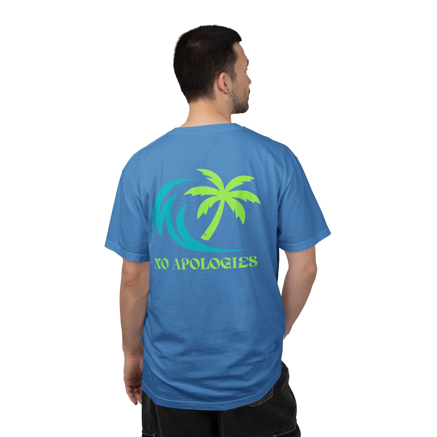 No Apologies Palm Wave T-shirt | Coastal Vibes Beach Tee