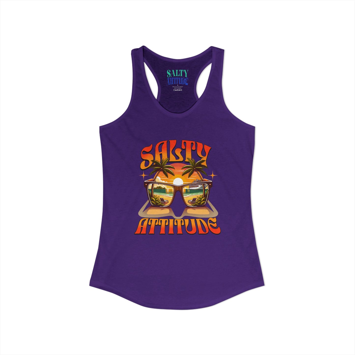 Salty Attitude Sunglass - Women's Ideal Racerback Tank